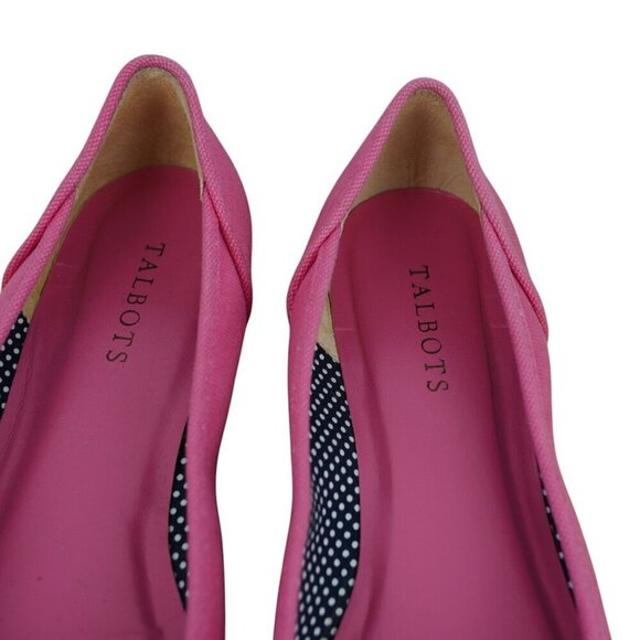 Talbots Womens Pink Canvas Espadrilles Flats Size 9.5 - Picture 3 of 9